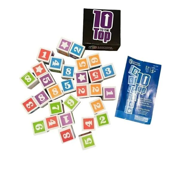 LEARNING RESOURCES 10 to the Top 30 Soft Blocks Stacking Addition Game - Picture 4 of 6